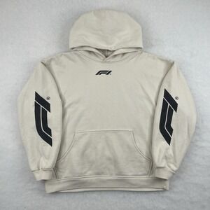 Formula 1 X Pacsun Beige Eco Advanced Hoodie Men's Medium Sleeve Spell out